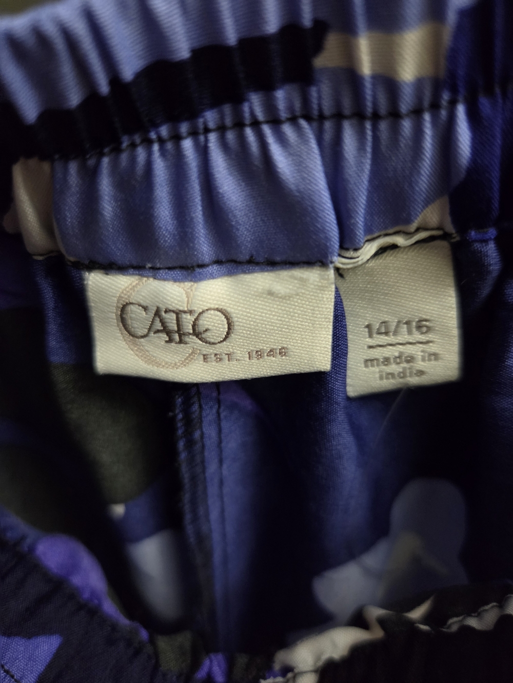 Cato Size 14/16 PLUS Floral Maxi Full Skirt- Blue, Black, Purple - Picture 5 of 5